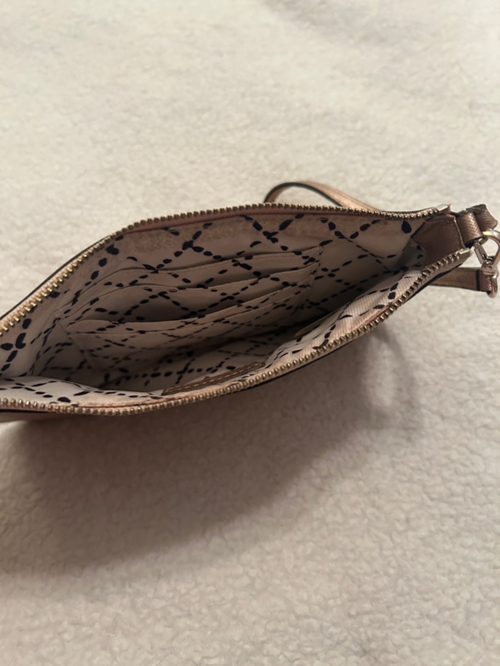 kate spade Metallic Rose Gold Wristlet Clutch - Picture 3 of 5